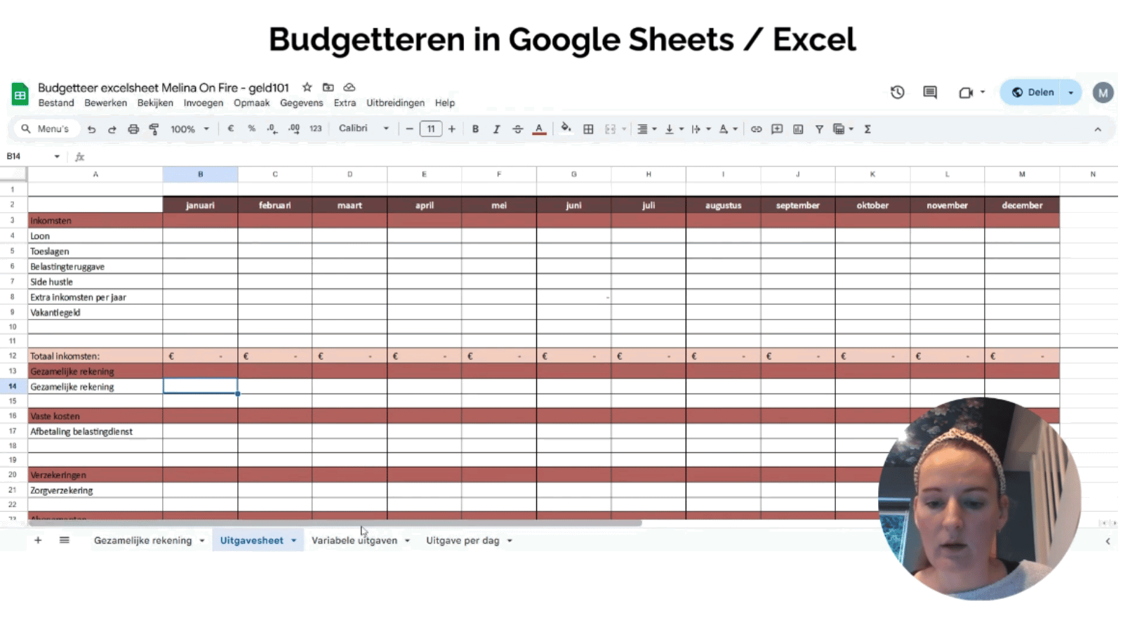 Budgeteren in Excel