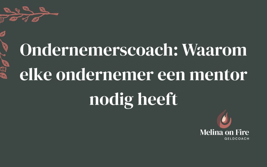 Afbeelding met witte tekst op een donkere achtergrond over waarom iedere ondernemer een ondernemerscoach nodig heeft, zonder zichtbare personen of decoraties