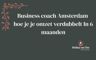 Business coach Amsterdam : Hoe je je omzet verdubbelt In 6 maanden