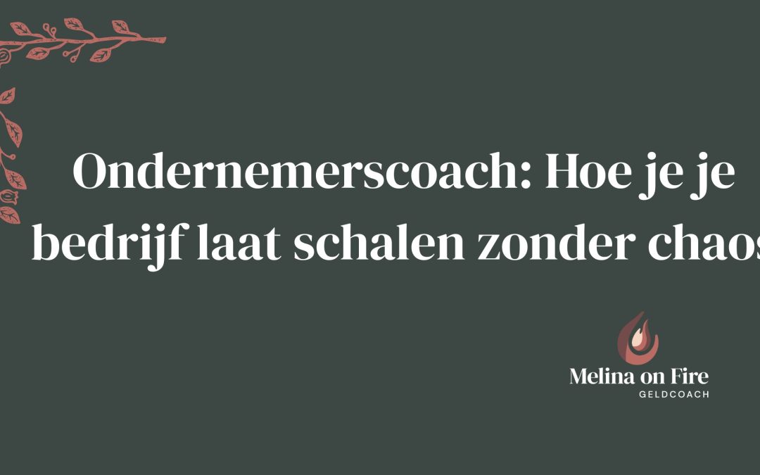 Ondernemerscoach: Hoe je je bedrijf laat schalen zonder chaos