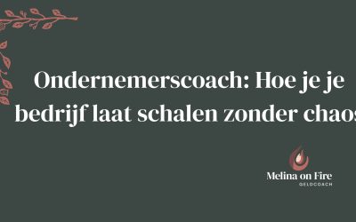 Ondernemerscoach: Hoe je je bedrijf laat schalen zonder chaos