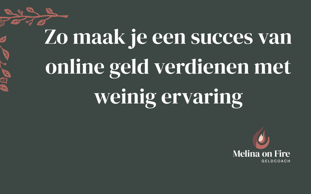 Zo maak je een succes van online geld verdienen met weinig ervaring