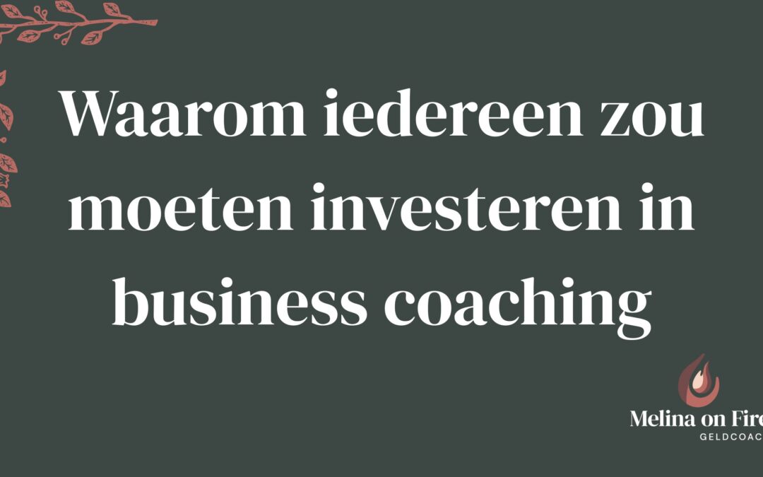 Waarom iedereen zou moeten investeren in business coaching