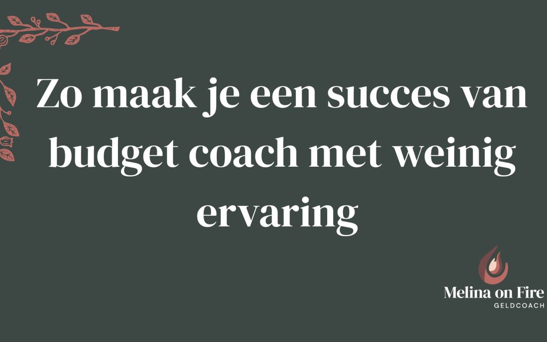 Zo maak je een succes van budget coach met weinig ervaring