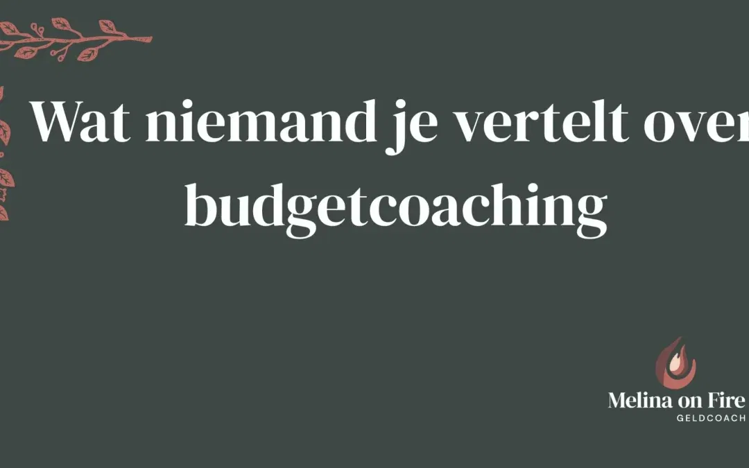 Wat niemand je vertelt over budgetcoaching