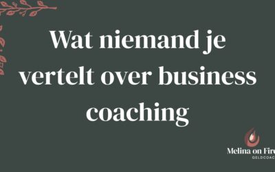 Wat niemand je vertelt over business coaching