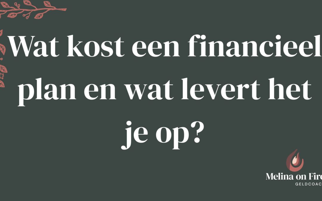 Wat kost een financieel plan en wat levert het je op?