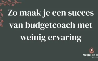 Zo maak je een succes van budgetcoach met weinig ervaring