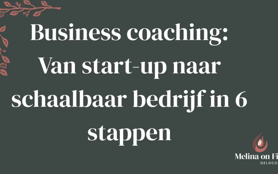 Business coaching: Van start-up naar schaalbaar bedrijf in 6 stappen