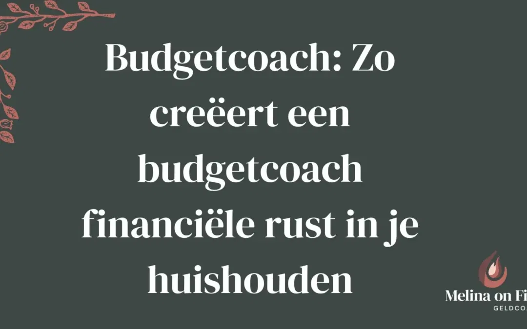 Budgetcoach helpt bij financiële rust in je huishouden – Melina on Fire