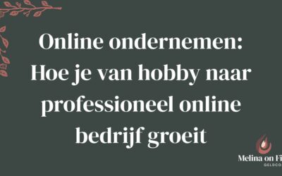 Online ondernemen: Hoe je van hobby naar professioneel online bedrijf groeit