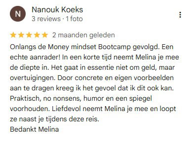 review Money mindset bootcamp