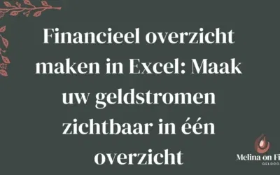 Financieel overzicht maken in Excel: Maak uw geldstromen zichtbaar in één overzicht