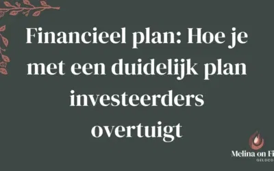 Financieel plan: Hoe je met een duidelijk plan investeerders overtuigt