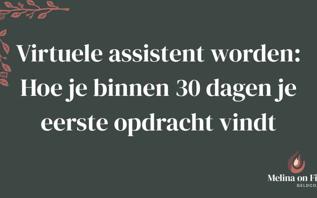 Titelafbeelding over virtuele assistent worden en binnen 30 dagen je eerste opdracht vinden