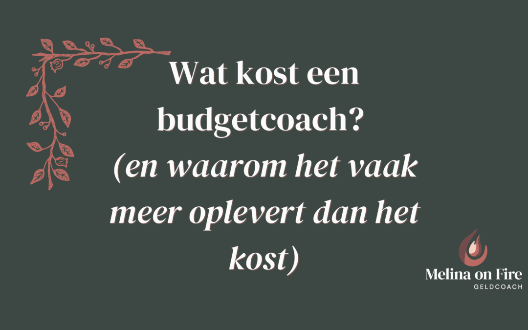 Wat kost een budgetcoach? (en waarom het vaak meer oplevert dan het kost)