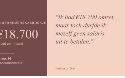Ondernemerskasboekje: “Ik had €18.700 omzet, maar toch durfde ik mezelf geen salaris uit te betalen” | Interieurontwerper Sanne (36)